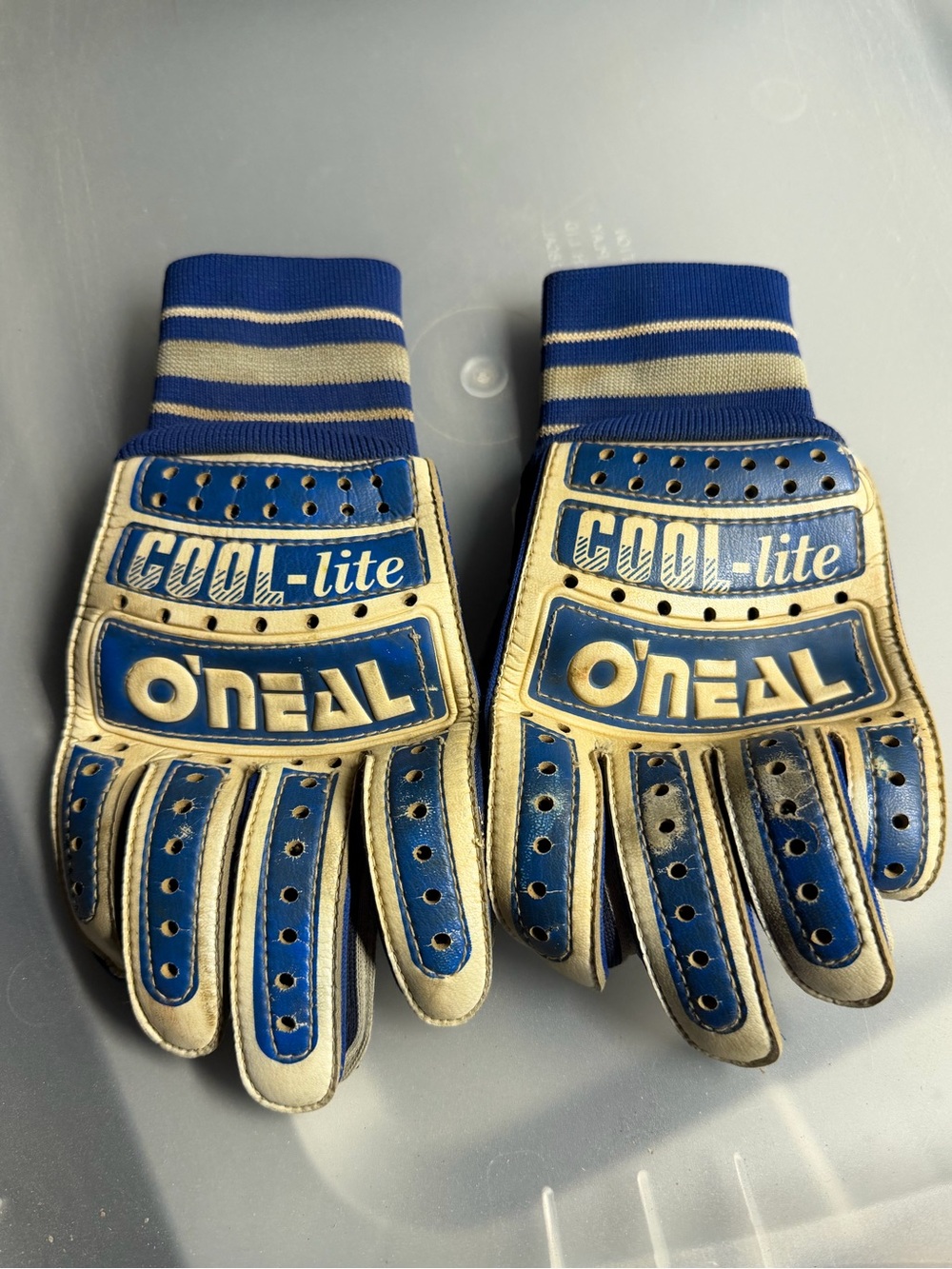 Vintage O'neal Cool-lite Motocross Gloves - Size Large L 10